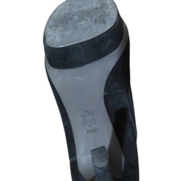 Tory Burch Cidnay Black Suede Leather Platform Ankle Booties Boots size 8.5 - Picture 12 of 12